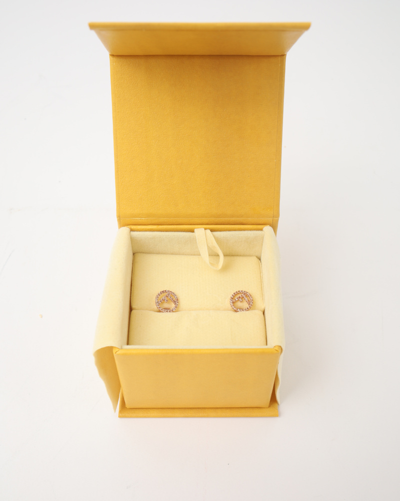 Fendi Ff Rhinestone Earrings