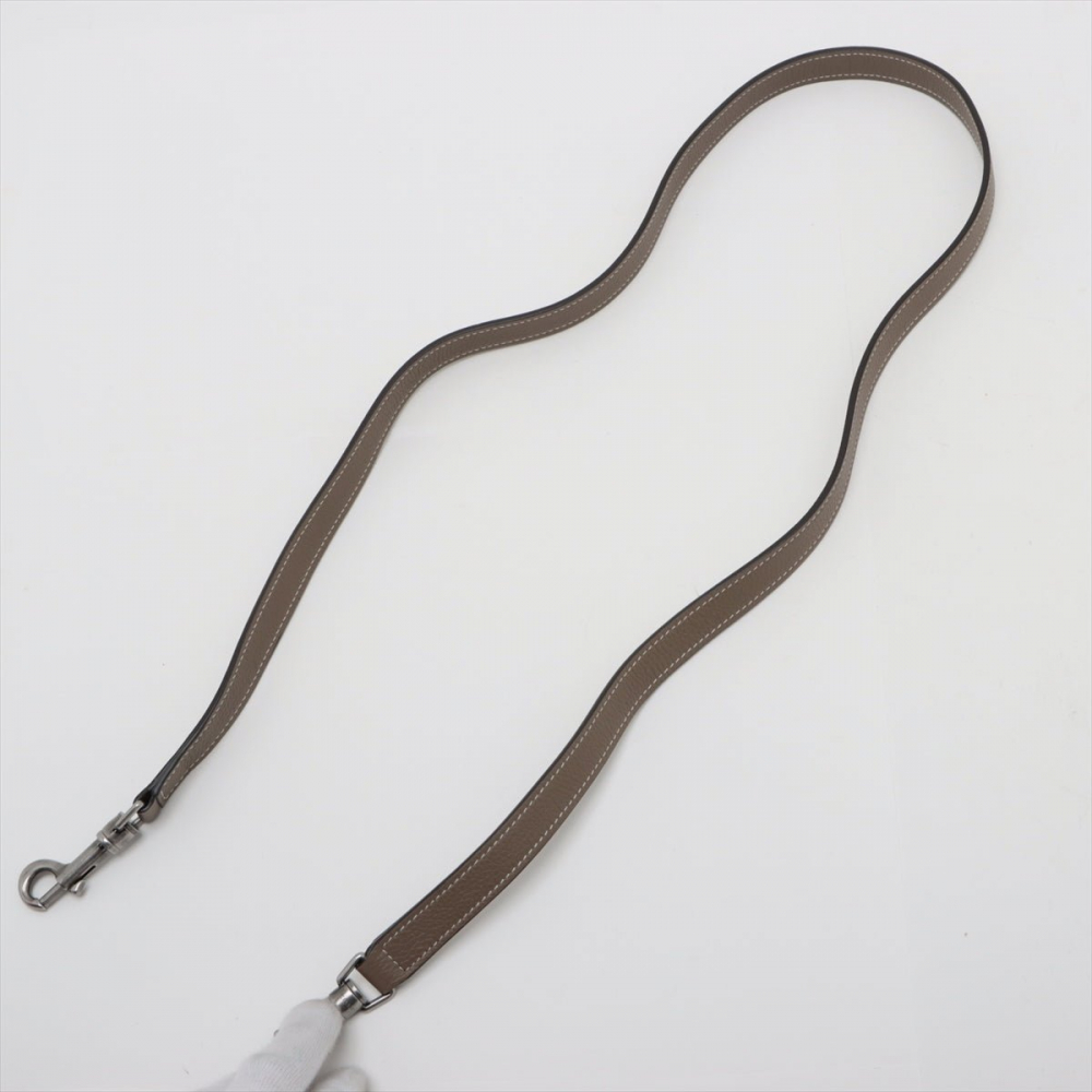 Celine Luggage Nano Drummed Calfskin Leather 2-Ways Tote Bag Grey