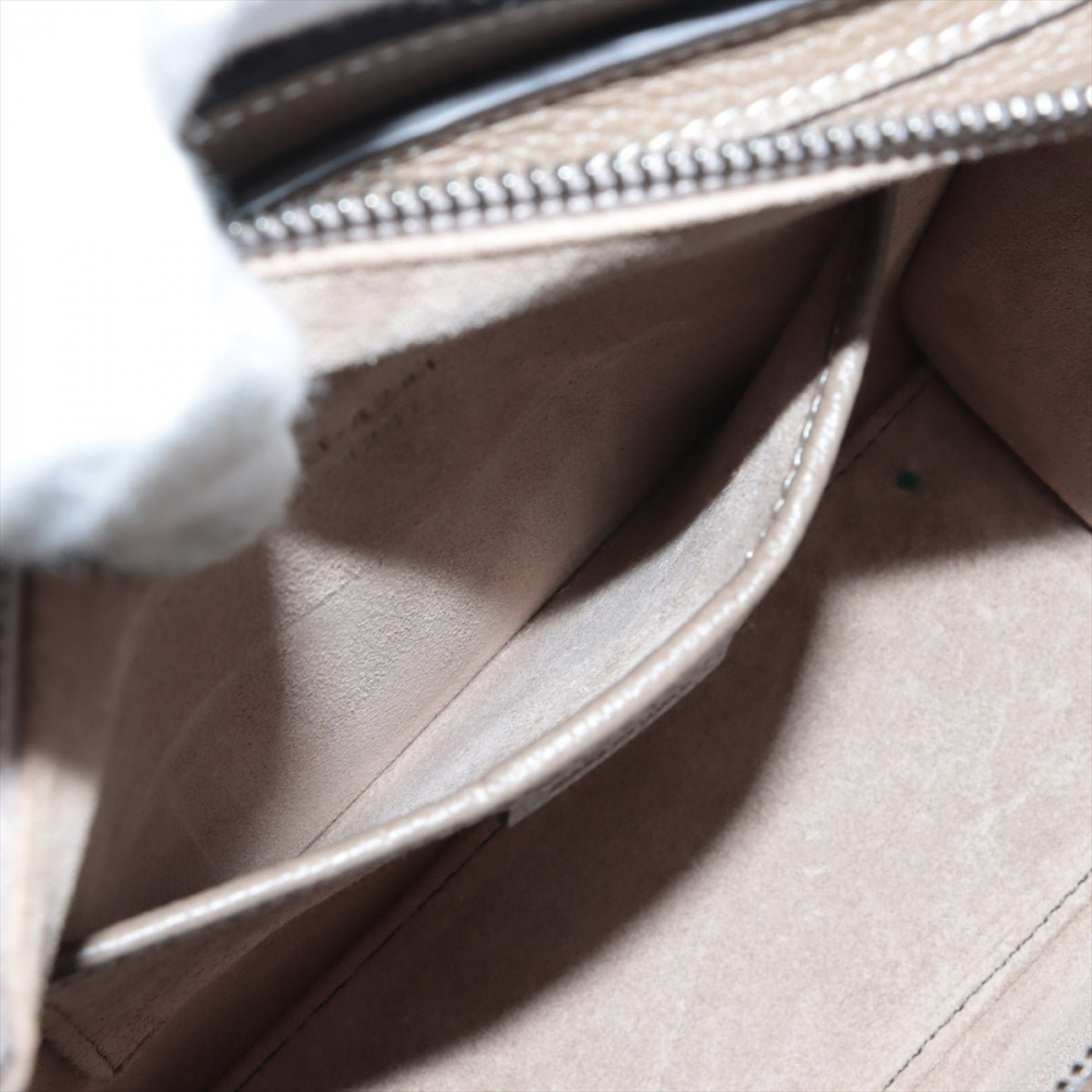 Celine Luggage Nano Drummed Calfskin Leather 2-Ways Tote Bag Grey