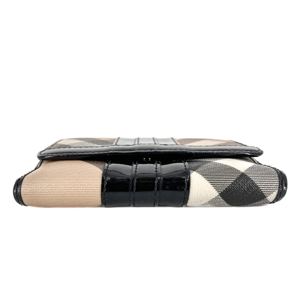 Burberry Folding Wallet Small Canvas Archive Beige Check
