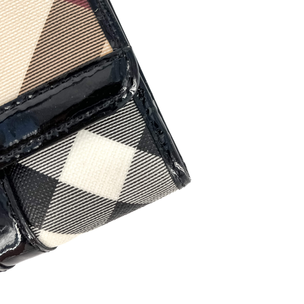 Burberry Folding Wallet Small Canvas Archive Beige Check