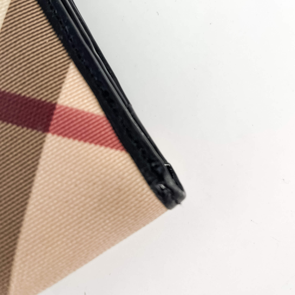 Burberry Folding Wallet Small Canvas Archive Beige Check