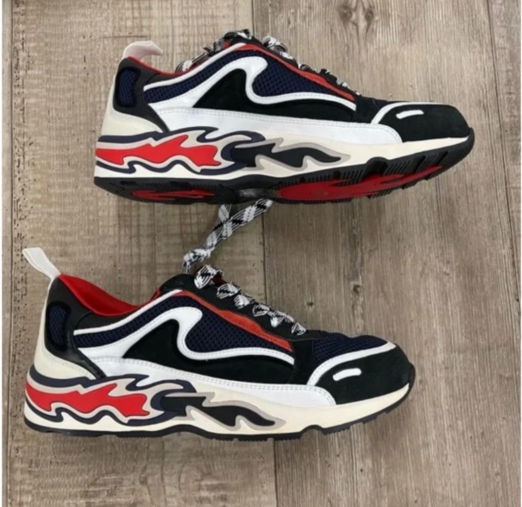 Sandro Flame Black & Red Dad Sneakers