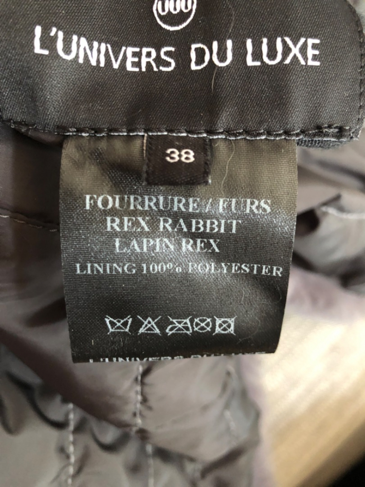 Fourrure Authentique Grey rabbit cardigan