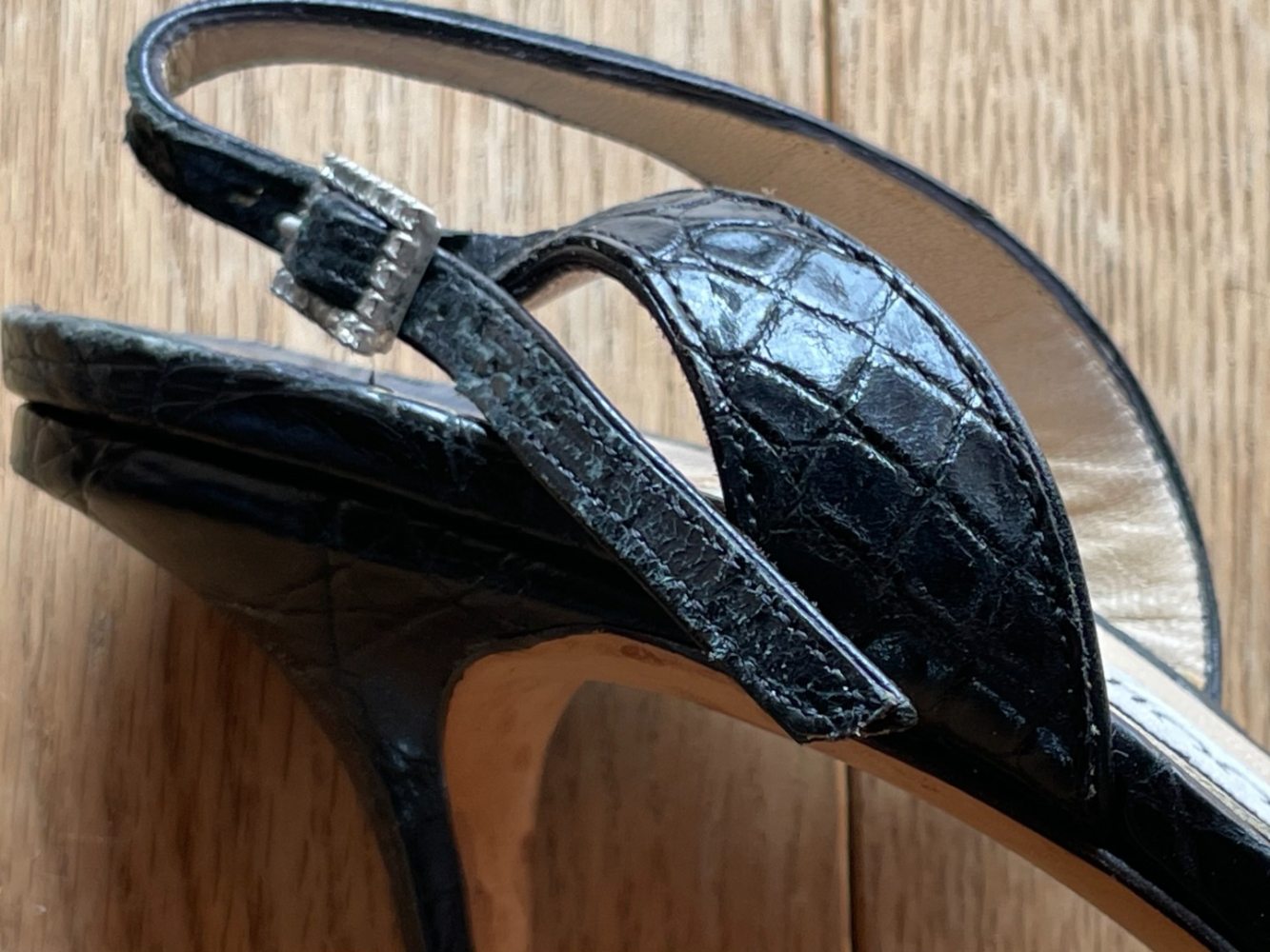 Jimmy Choo Vintage-Kroko-Absätze