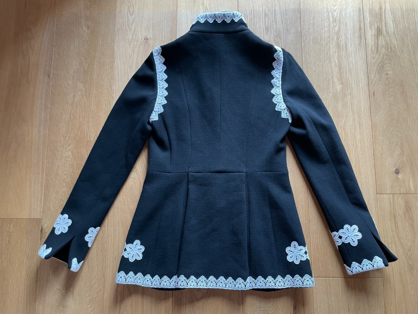 Andrew Gn Vintage-Jacke aus Wolle und Spitze