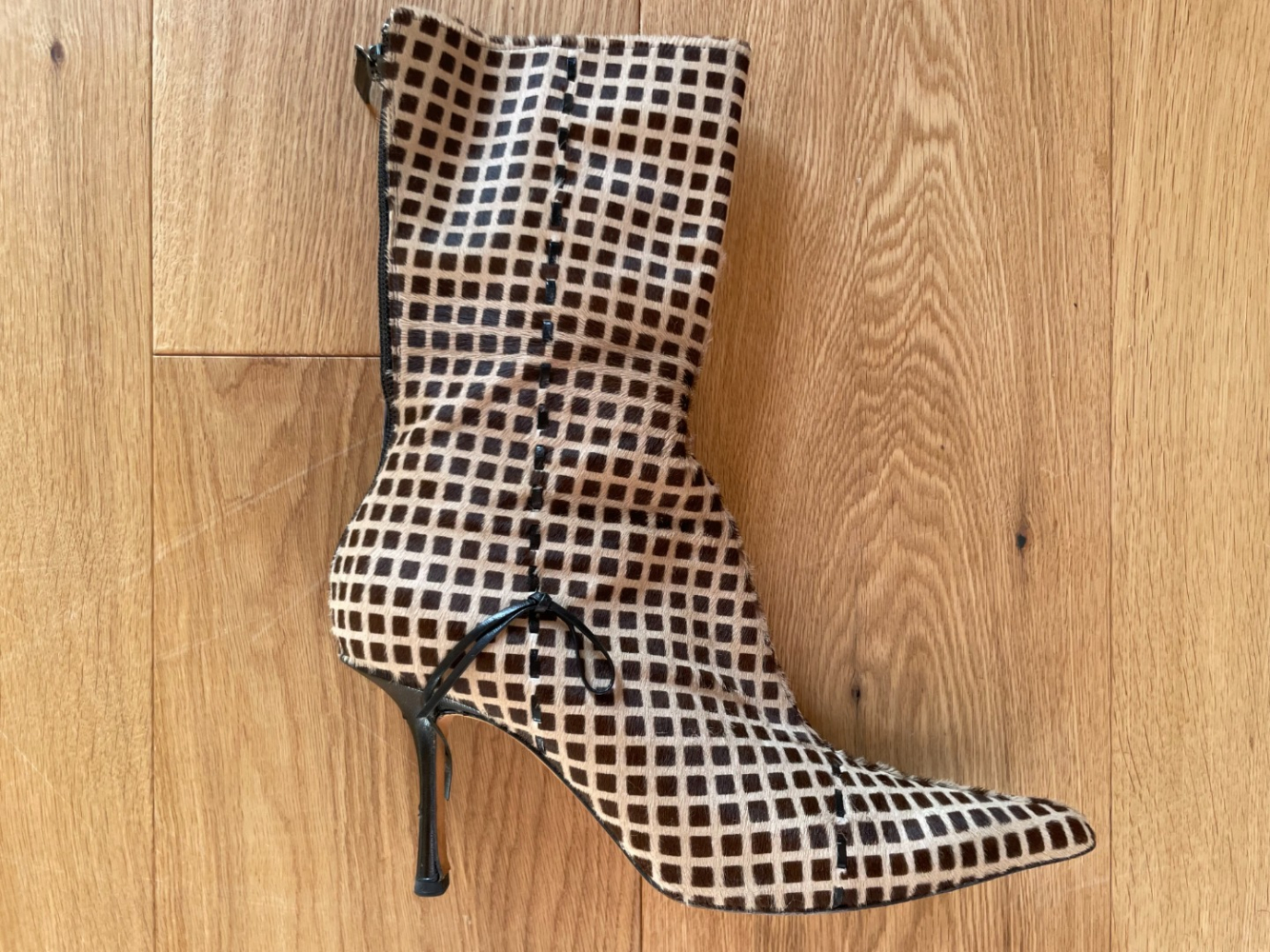 Jimmy Choo Unique vintage print boots!