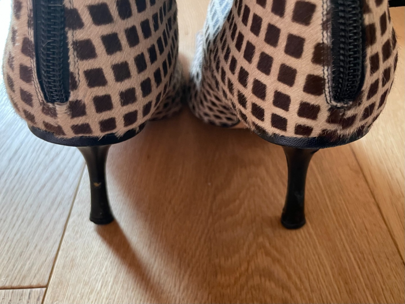 Jimmy Choo Unique vintage print boots!