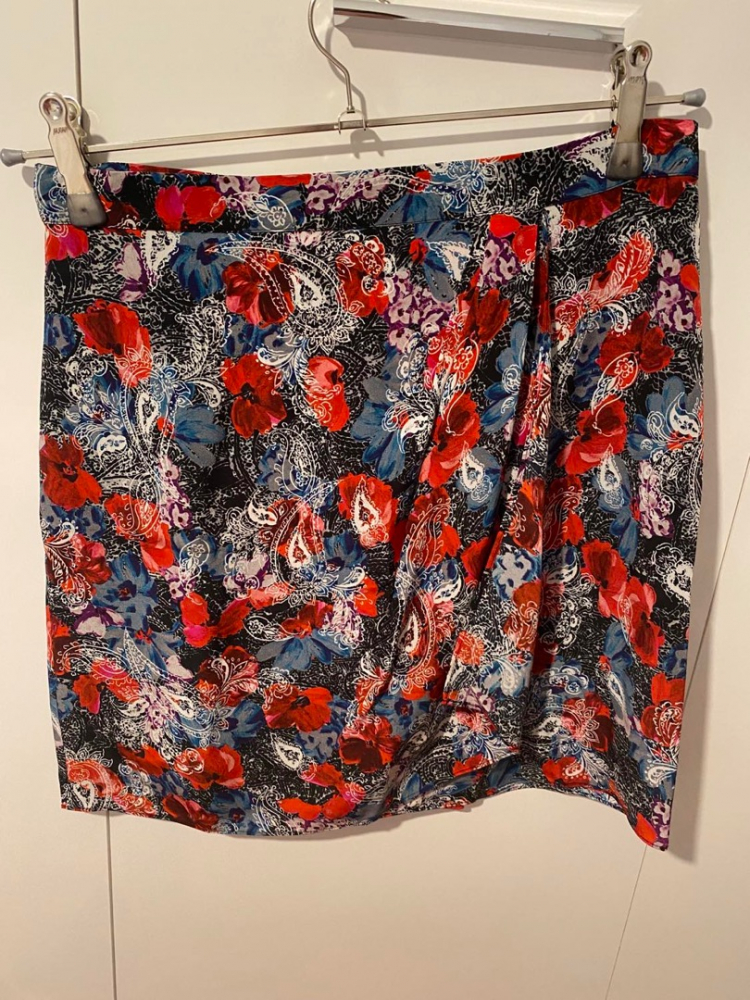 The Kooples JUPE COURTE EN SOIE IMPRIMÉ FLEURI