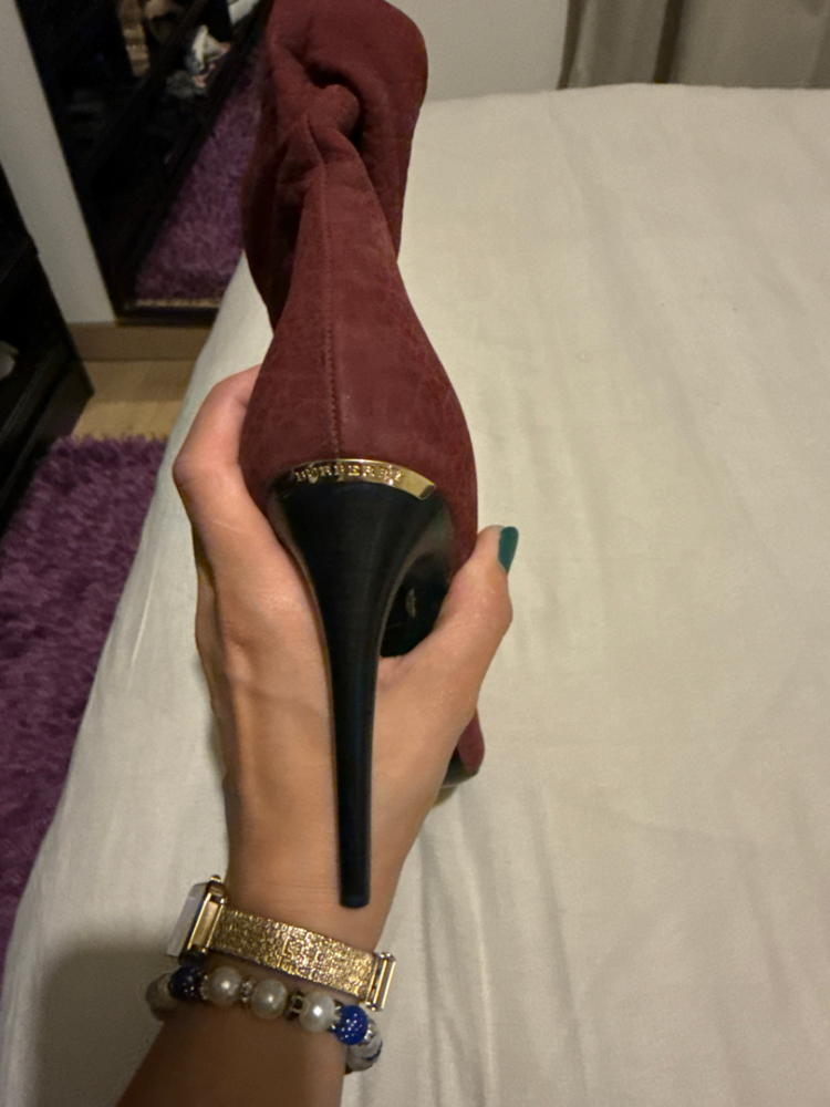 Burberry Bottines à talon à bout ouvert