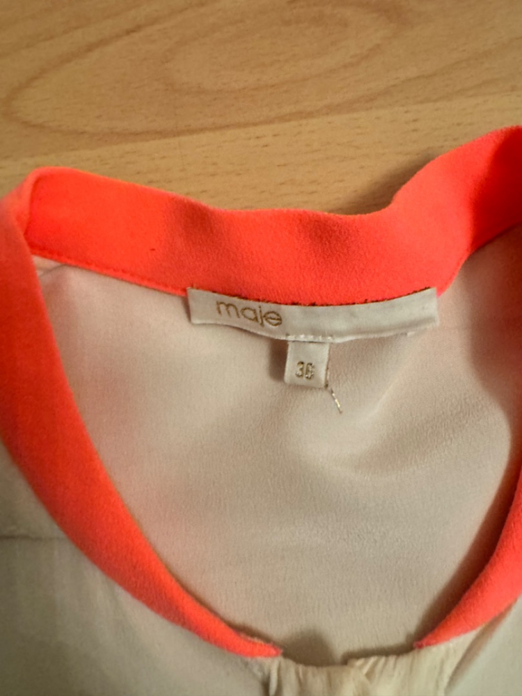 Maje Short Jumpsuit (black shorts with white shirt)