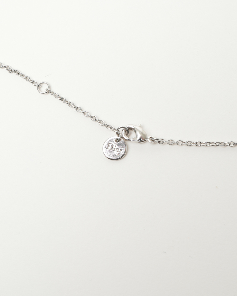 Christian Dior Petit Cd Rhinestone Necklace