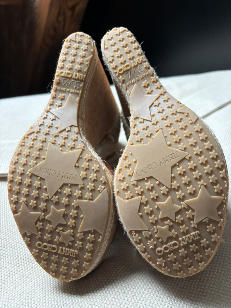Jimmy Choo Wedges en liège et en cuir