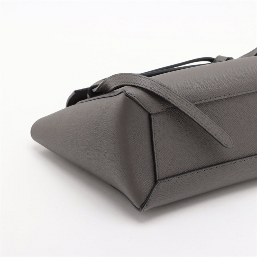 Celine Belt Bag Micro Grained Calfskin Leather 3-Ways Tote Bag Grey
