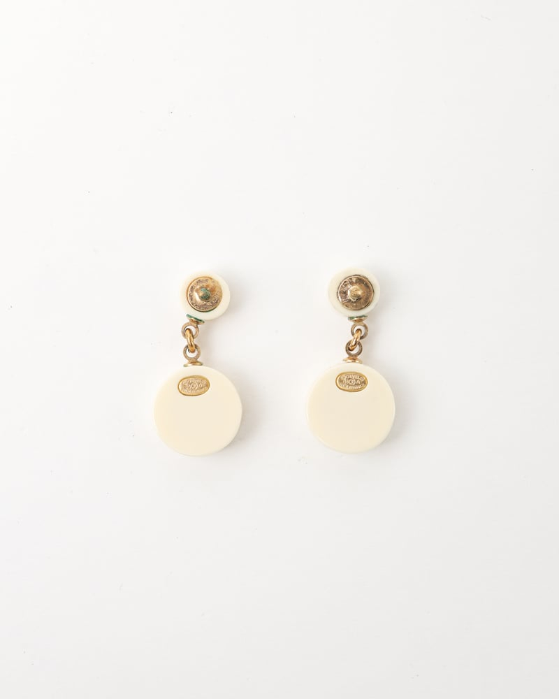 Chanel Coco Button Resin Earrings
