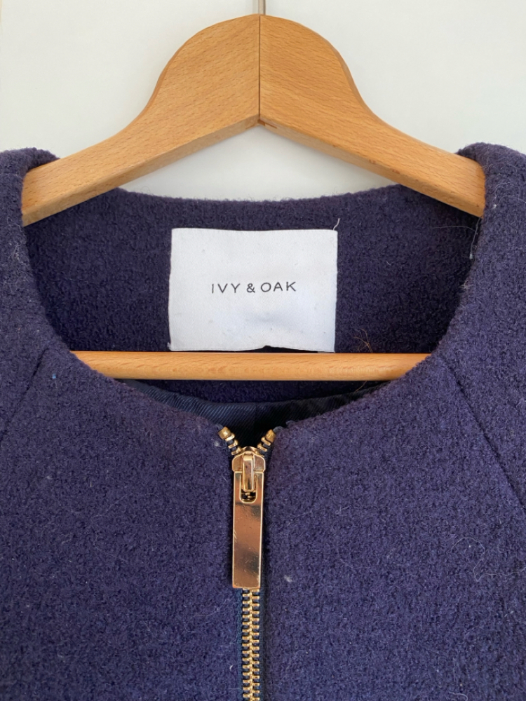 IVY & OAK Blauer Mantel aus Wolle