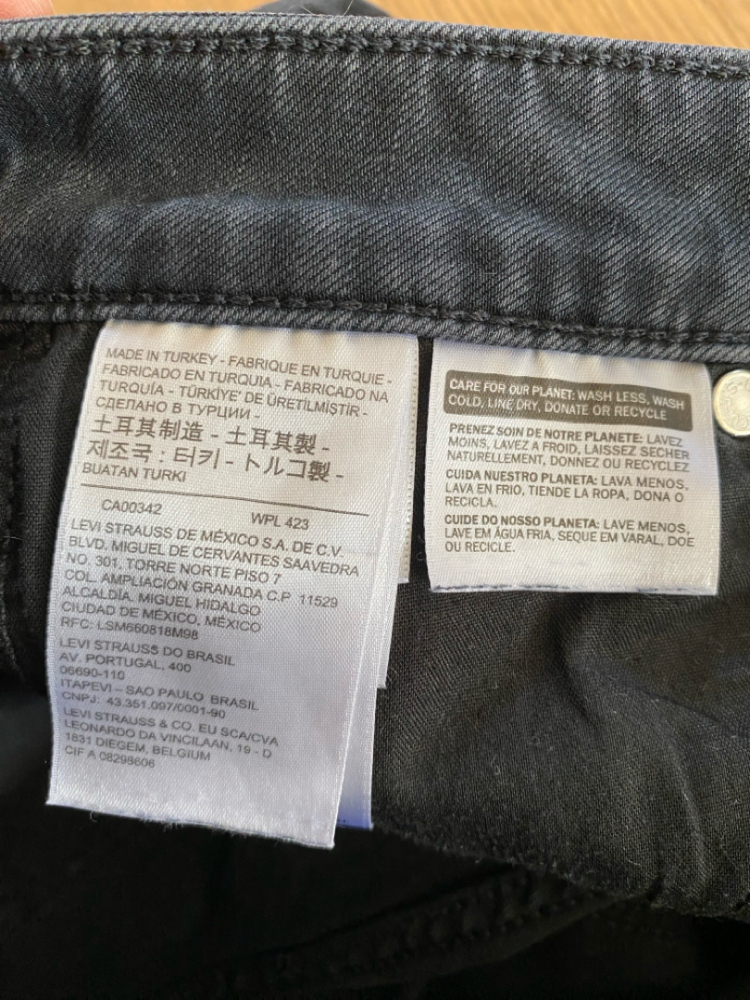 Levi's Jean 721 high rise skinny noir