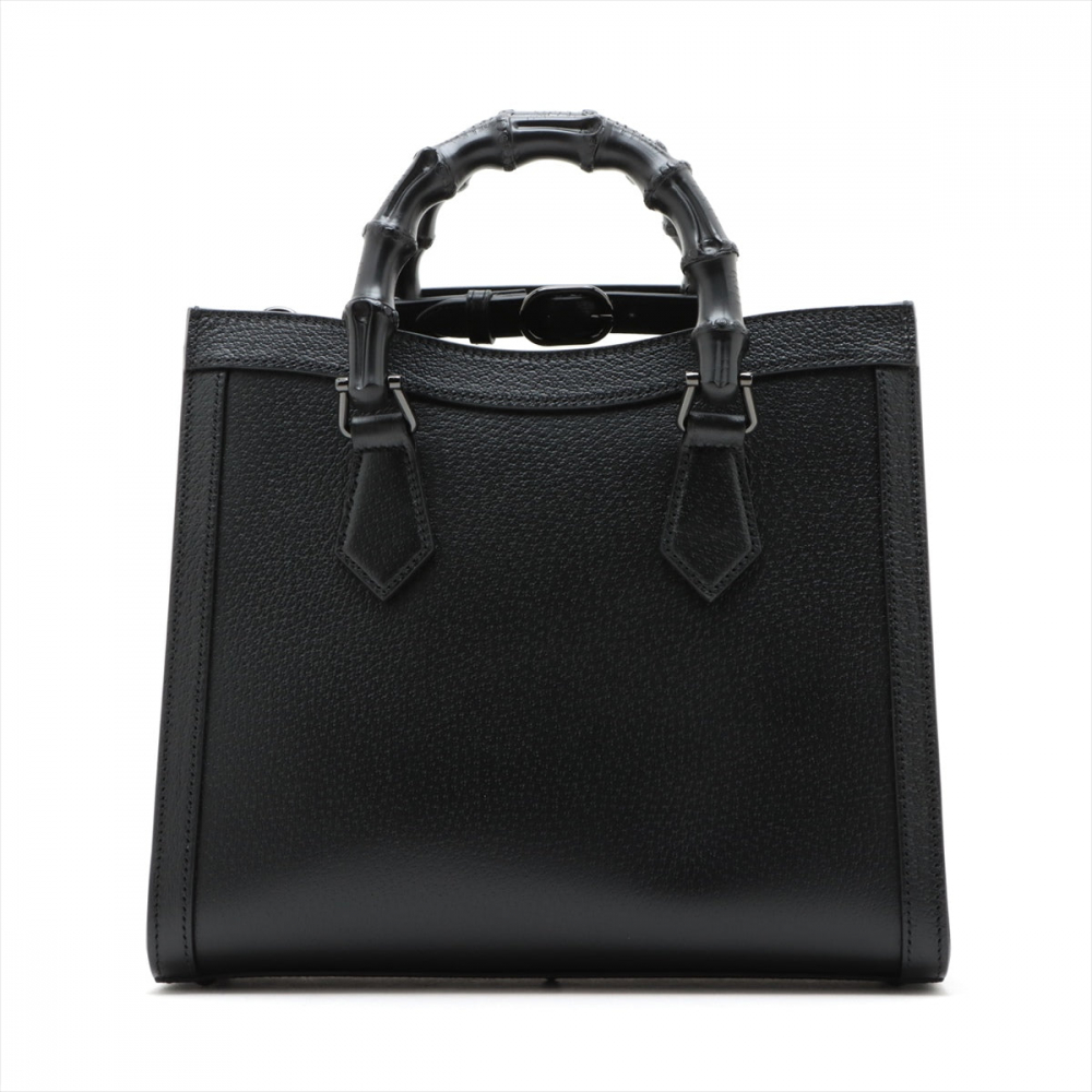Gucci Diana Small Leather Tote Handbag Black