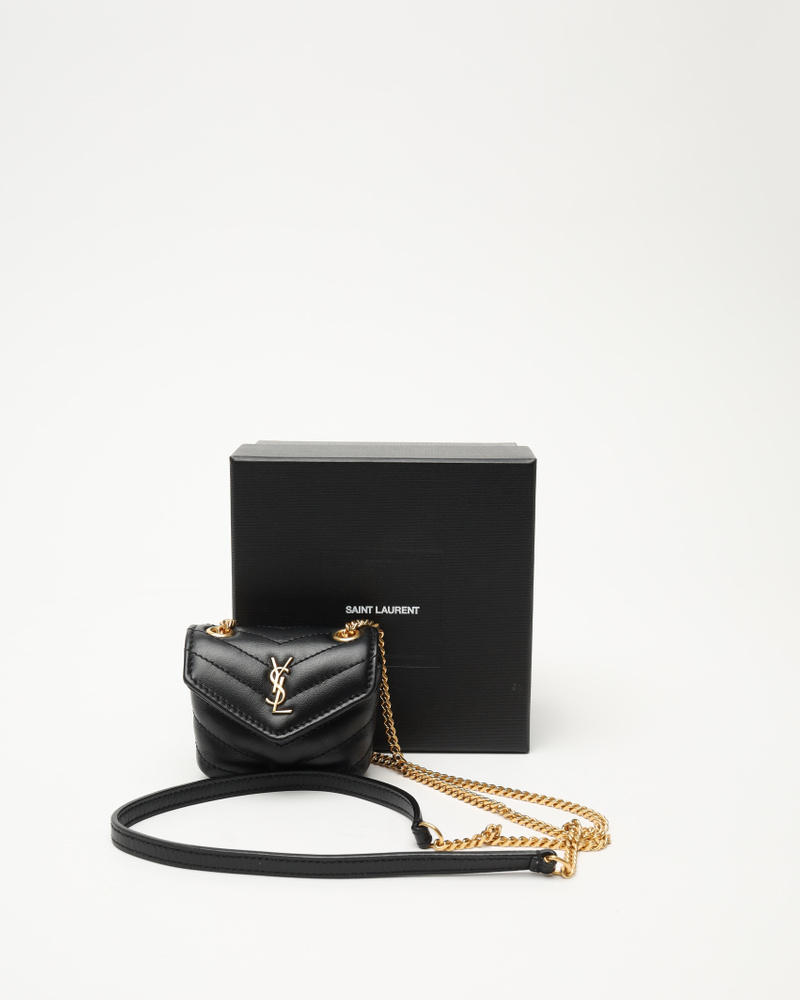 Saint Laurent Micro Loulou Airpods Crossbody Bag