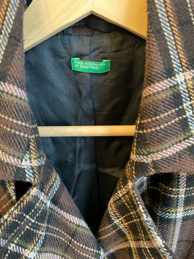 Benetton Karierte Jacke