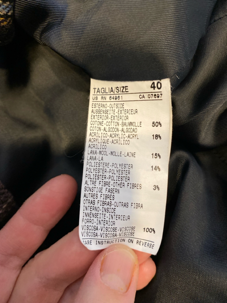 Benetton Karierte Jacke