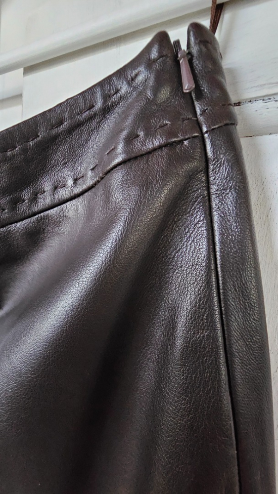 Max Mara Schockoladenleder