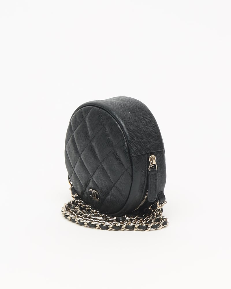Chanel Round Caviar Crossbody Bag