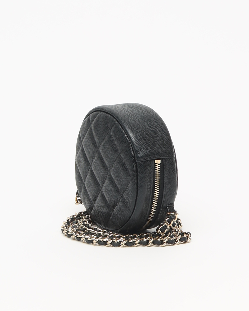 Chanel Round Caviar Crossbody Bag