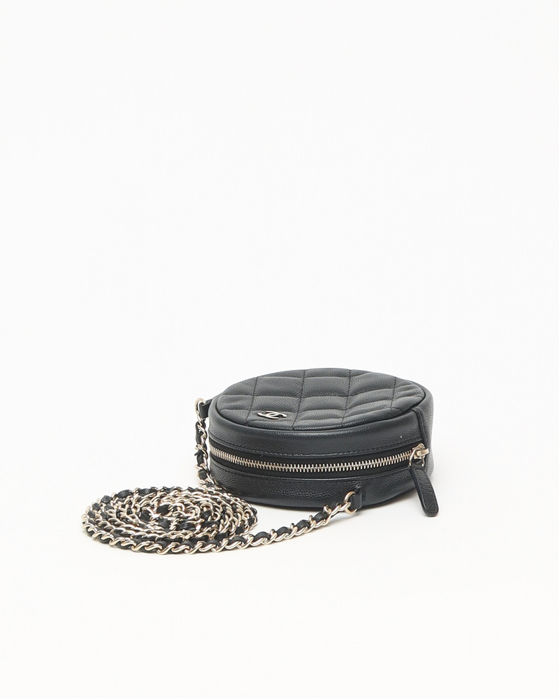 Chanel Round Caviar Crossbody Bag