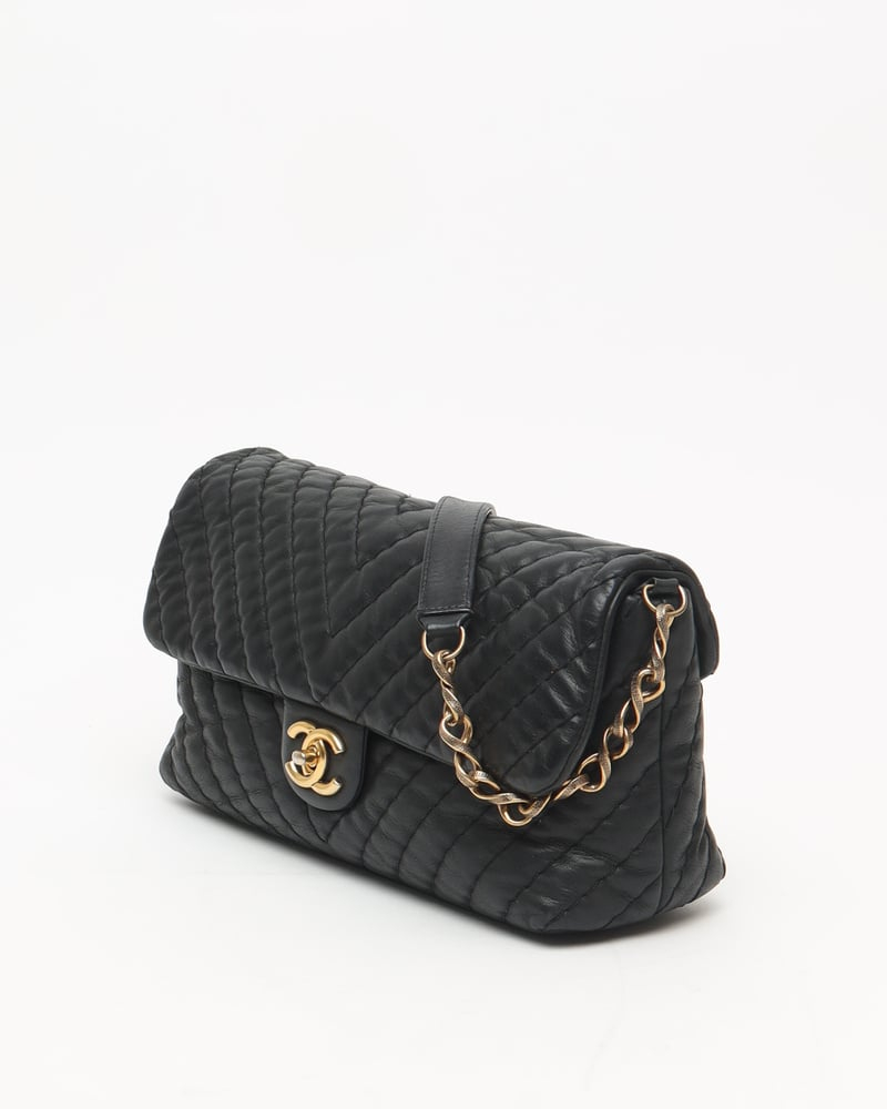 Chanel Chevron Single Flap Bag