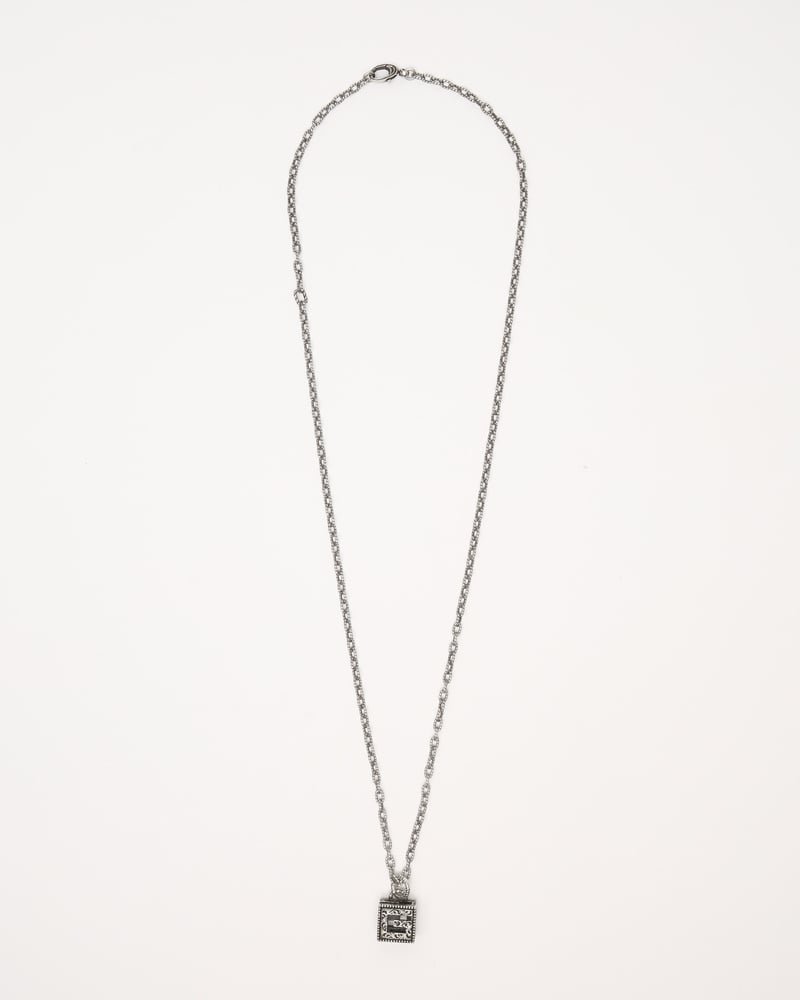 Gucci Interlocking G Arabesque Cube Necklace