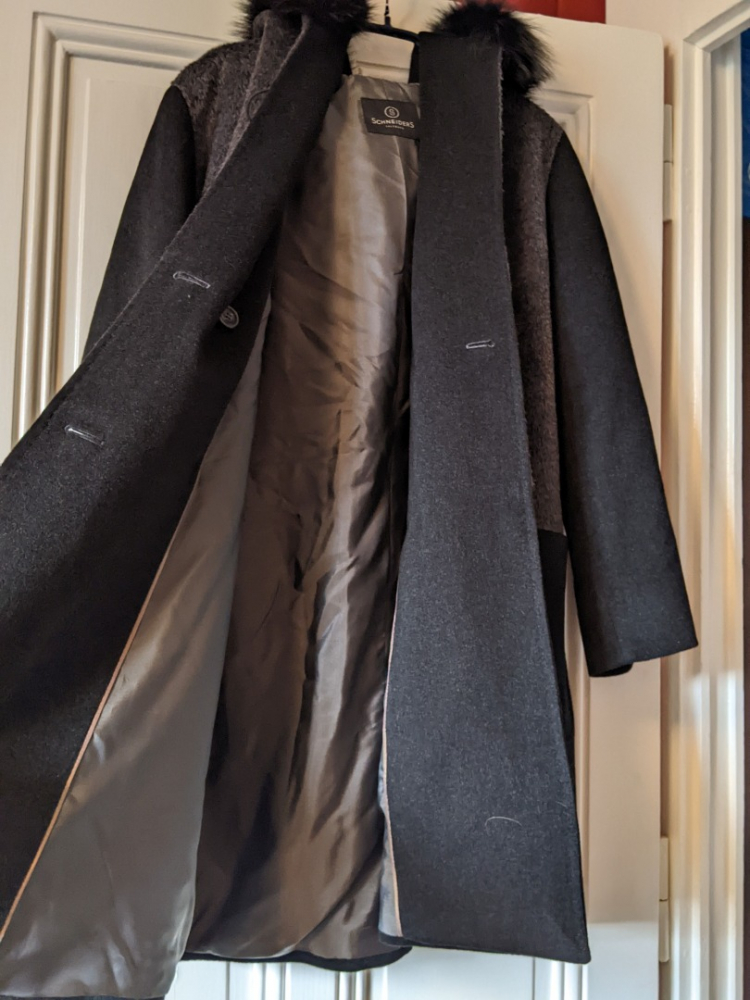 Agnona Alpaca-laine-fox coat 44