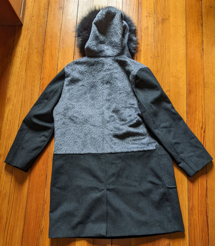 Agnona Alpaca-laine-fox coat 44