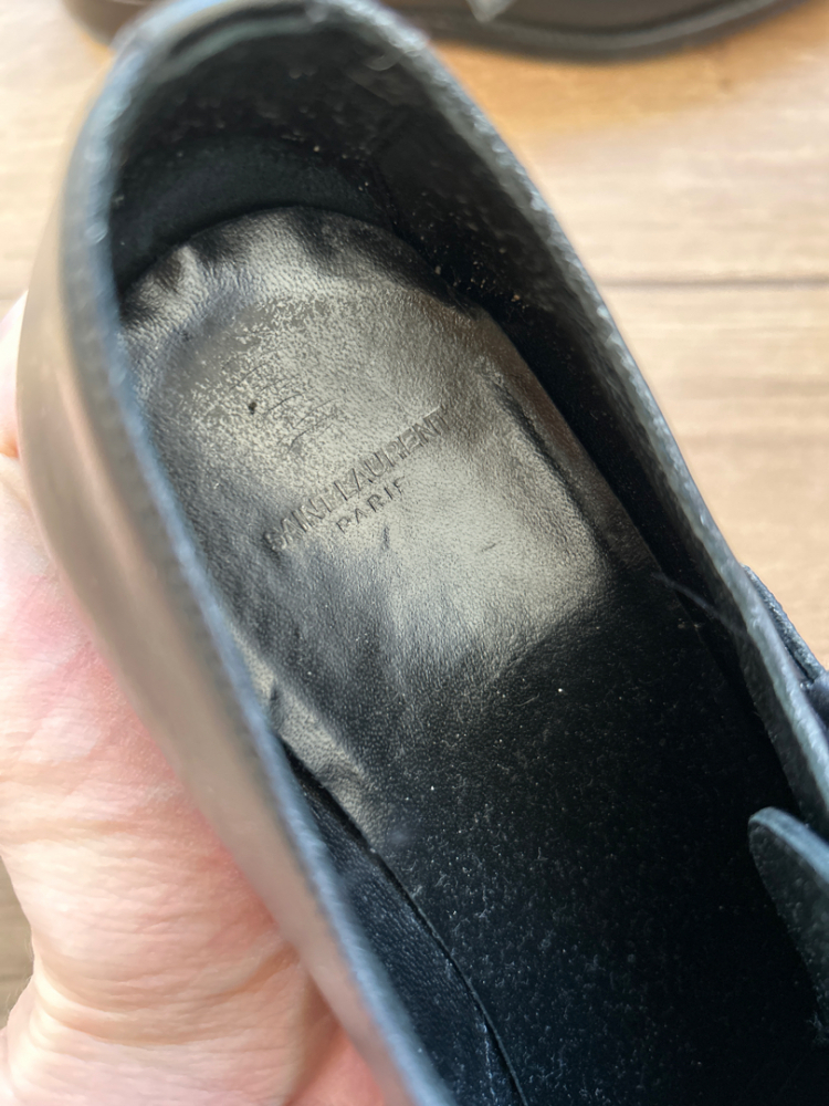 Saint Laurent Doble-monks en cuir