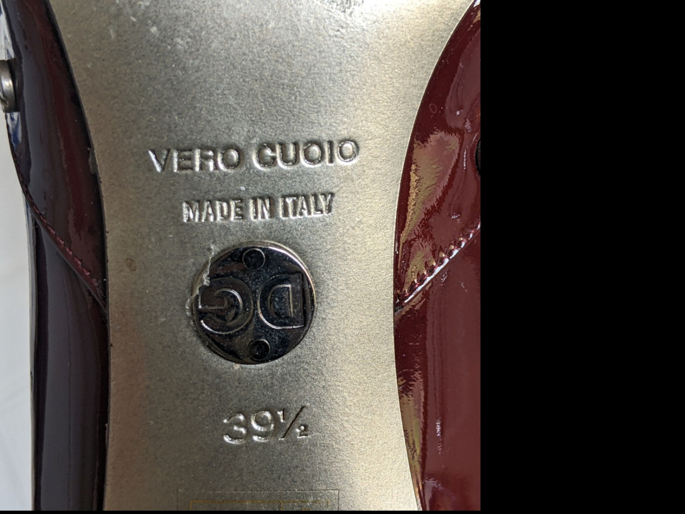 Dolce&Gabbana Peptoes burgundy patent leather pumps 39.5