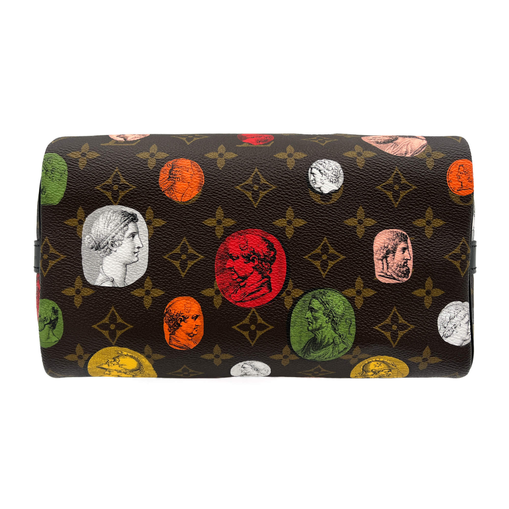 Louis Vuitton Speedy 25 Bandoulière Fornasetti Canvas Trunk Handbag Monogram