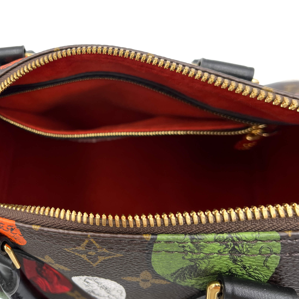 Louis Vuitton Speedy 25 Bandoulière Fornasetti Canvas Trunk Handbag Monogram