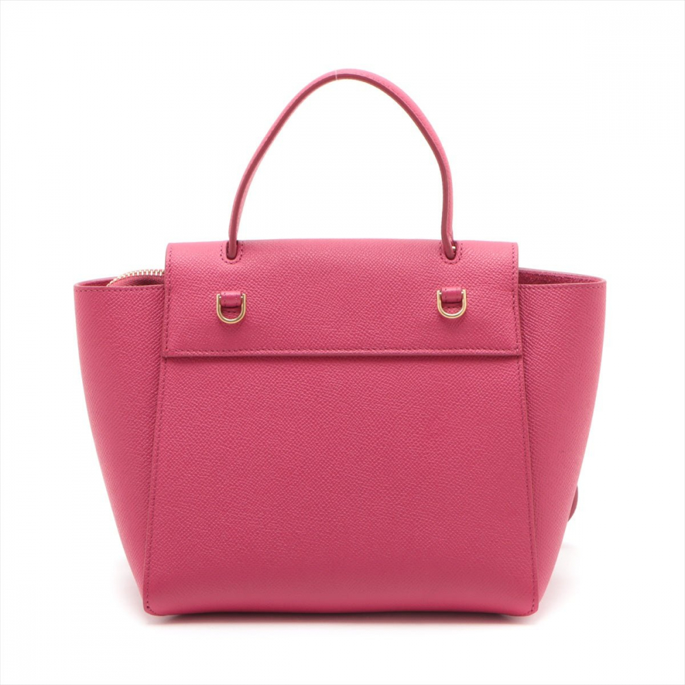 Celine Belt Bag Nano Grained Calfskin Leather 3-Ways Tote Bag Pink