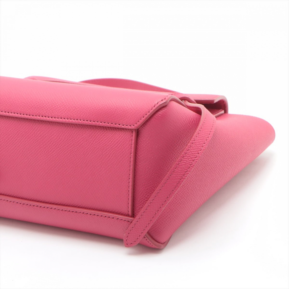 Celine Belt Bag Nano Grained Calfskin Leather 3-Ways Tote Bag Pink