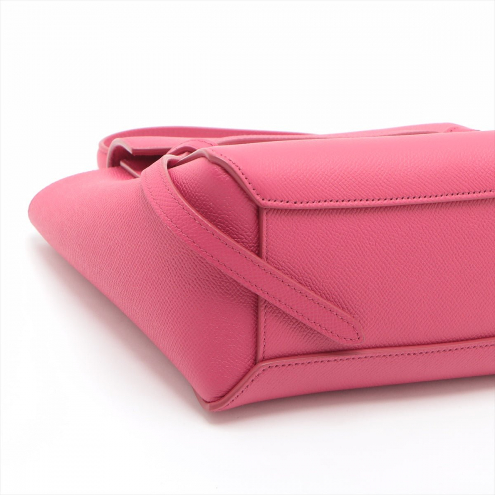 Celine Belt Bag Nano Grained Calfskin Leather 3-Ways Tote Bag Pink