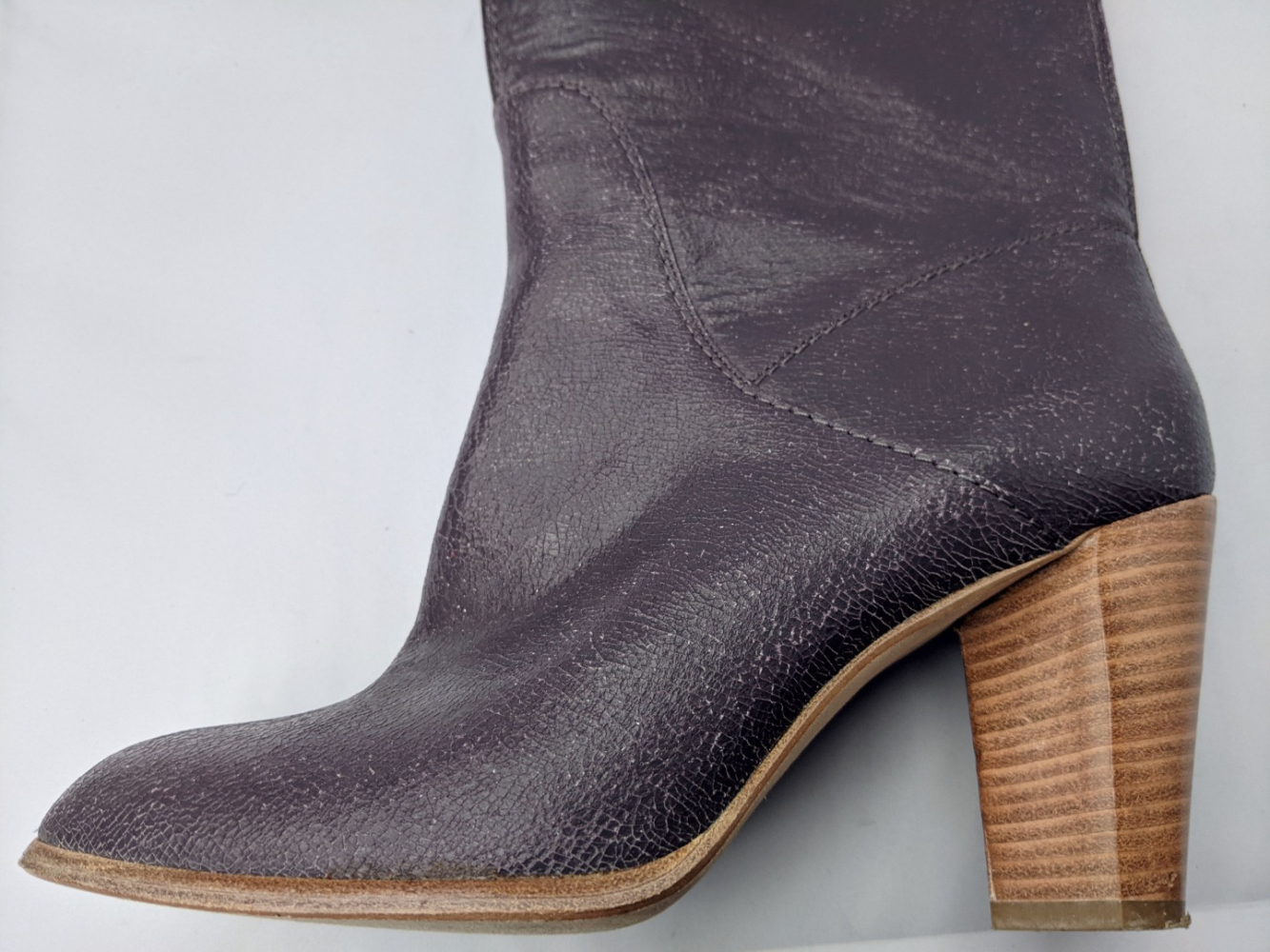 Marc by Marc Jacobs Bottes en cuir de veau gris-violet 40