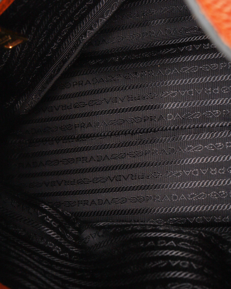 Prada Vitello Phenix Logo Hobo Bag