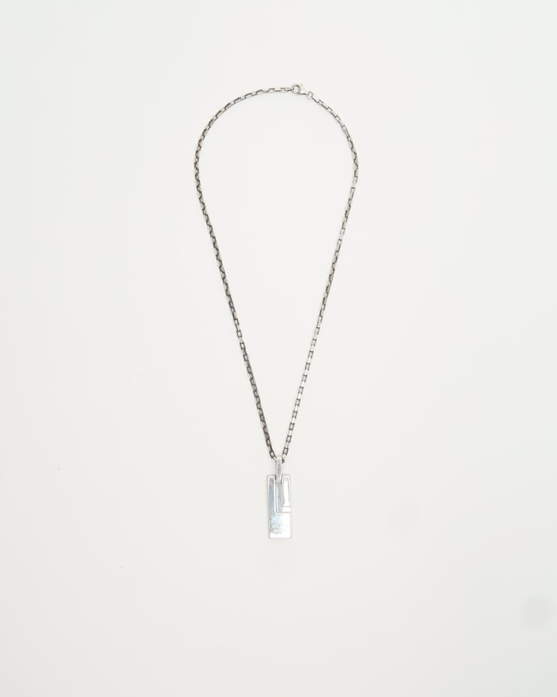 Gucci Plate Silver Necklace