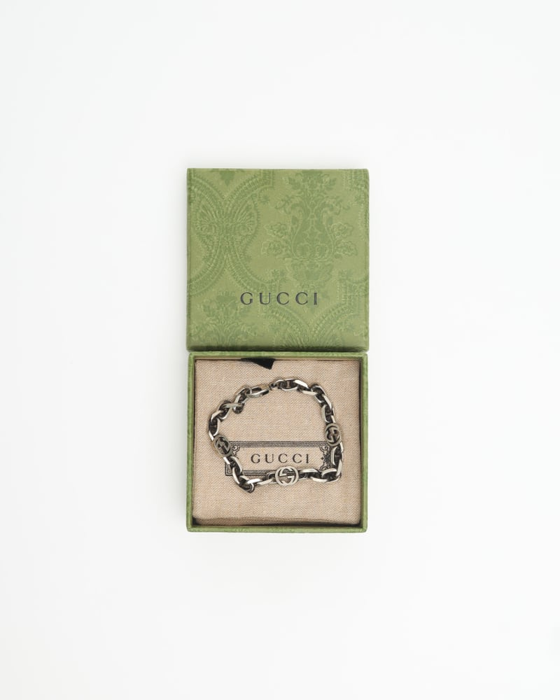 Gucci Diamantissima Plate Silver Bracelet