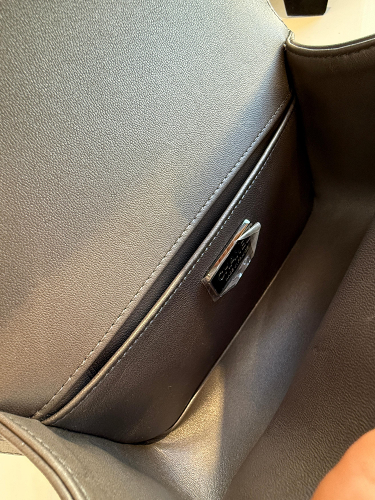 Chanel Small Boy Bag Stingray Grey