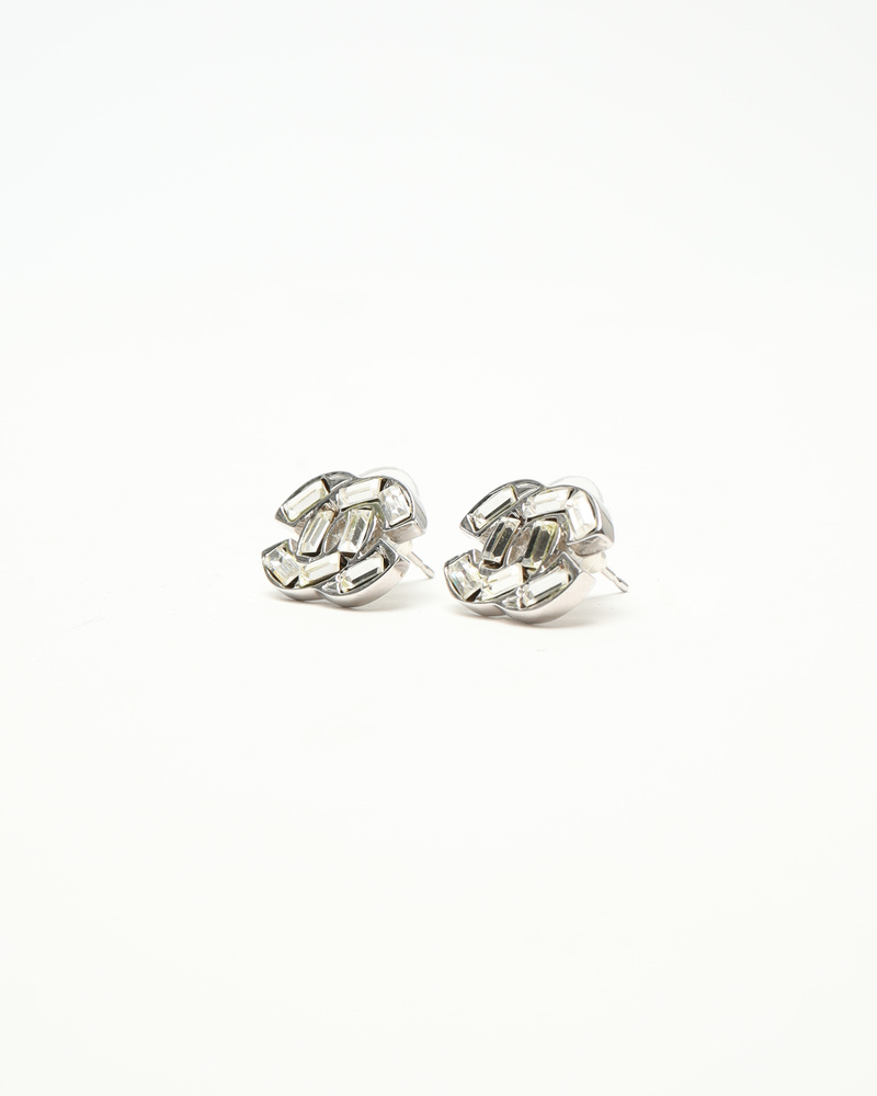 Chanel Coco Mark Rhinestone Earrings