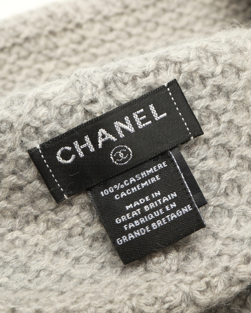 Chanel Coco Mark Knitted Cashmere Beanie