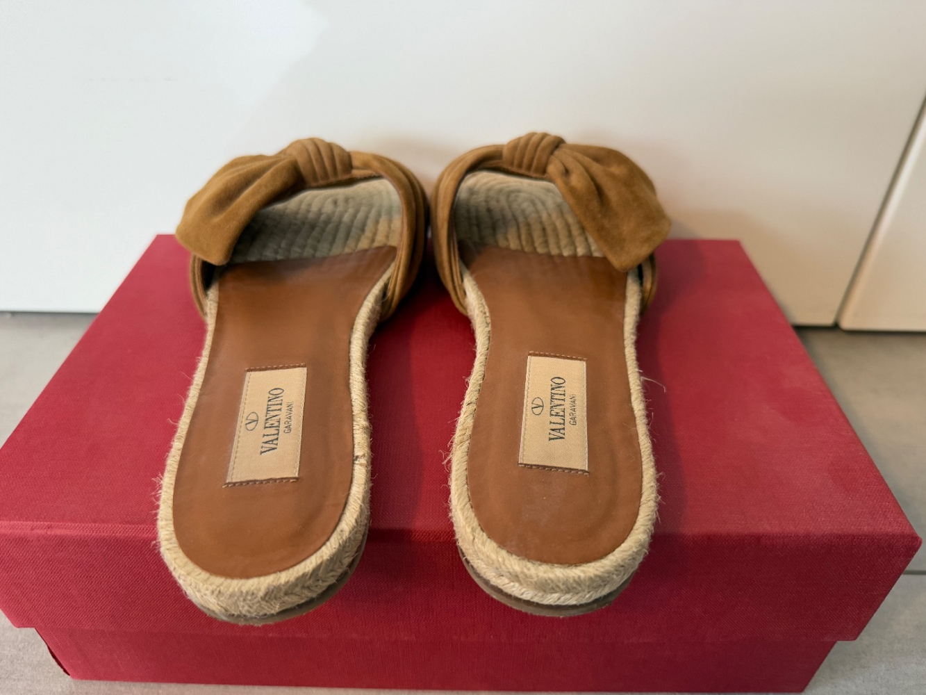 Valentino Espadrille Flache Sandalen