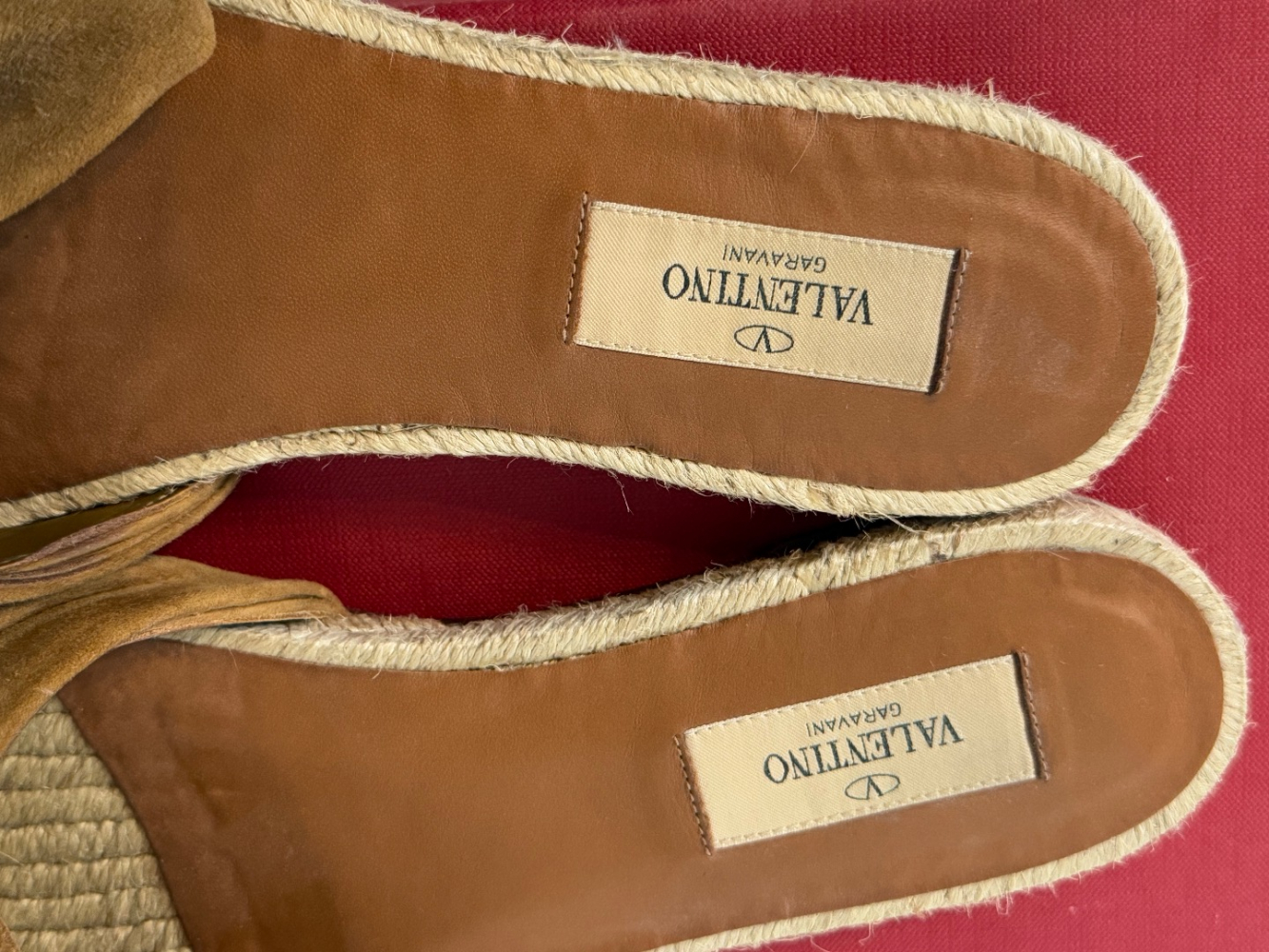 Valentino Espadrille Flache Sandalen