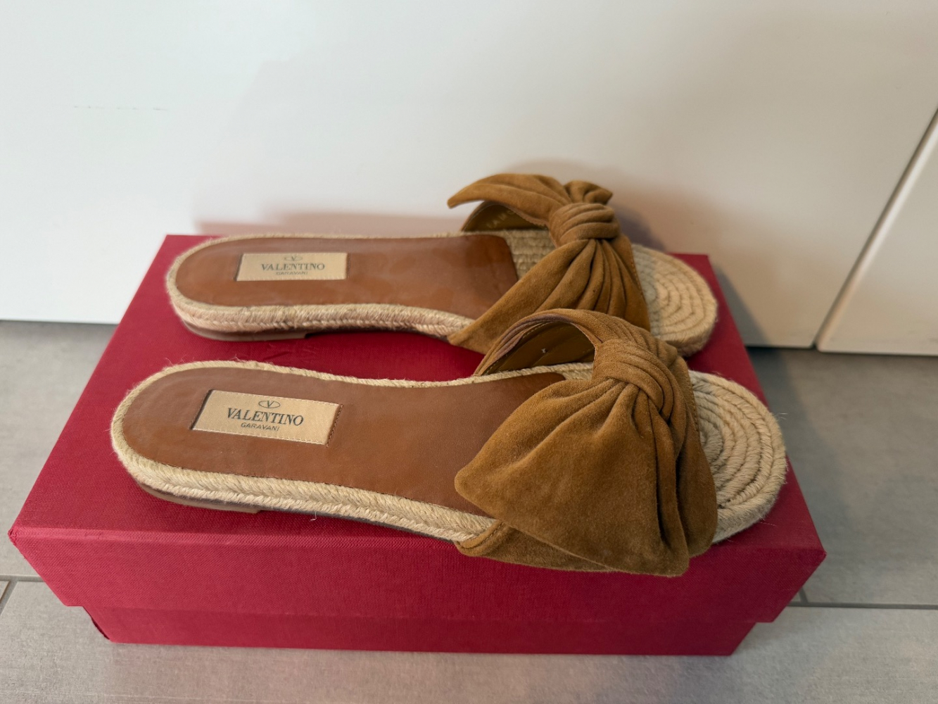 Valentino Espadrille Flache Sandalen